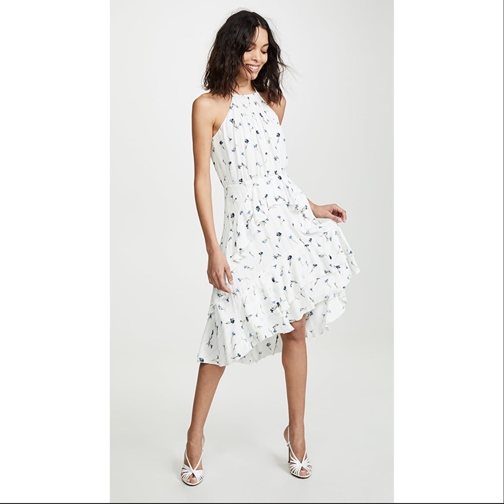 Joie Lamberta Sleeveless High/low Dress Porcelain